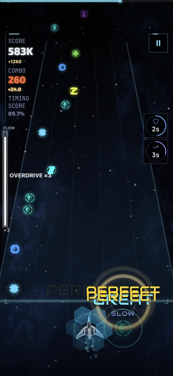 Downsample’s Drift rhythm mode in Overdrive